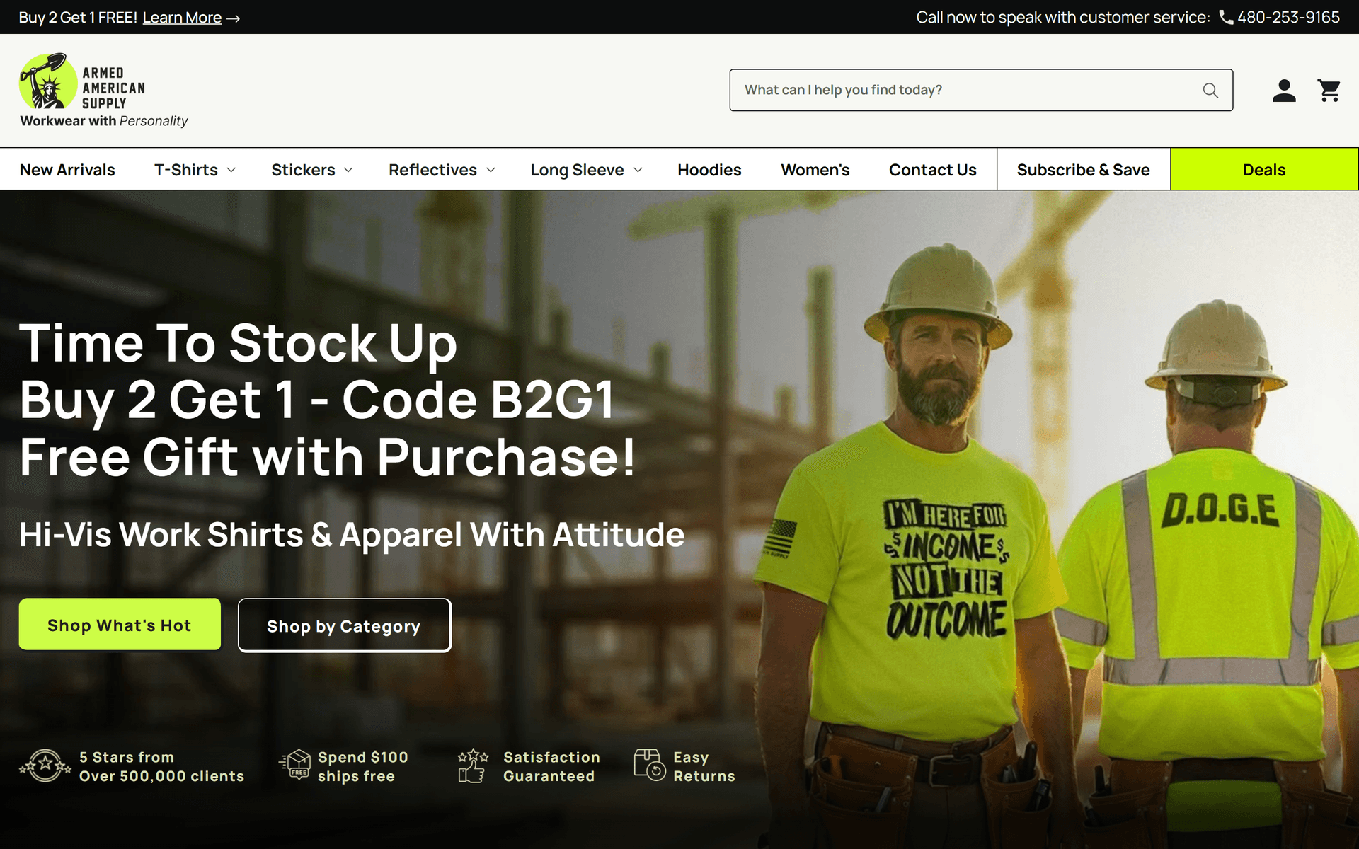 Armed American Supply website