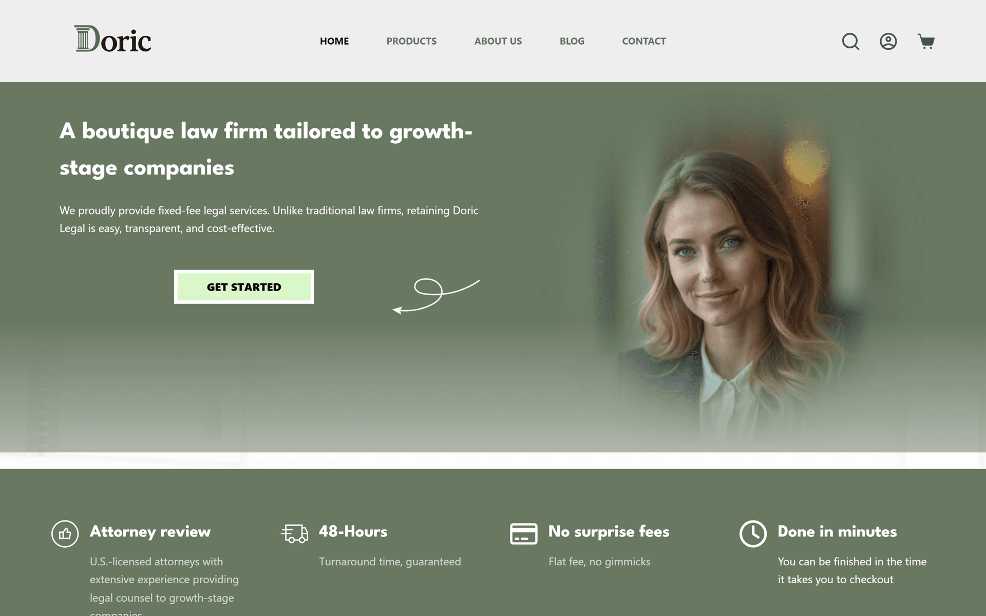 Doric Legal website