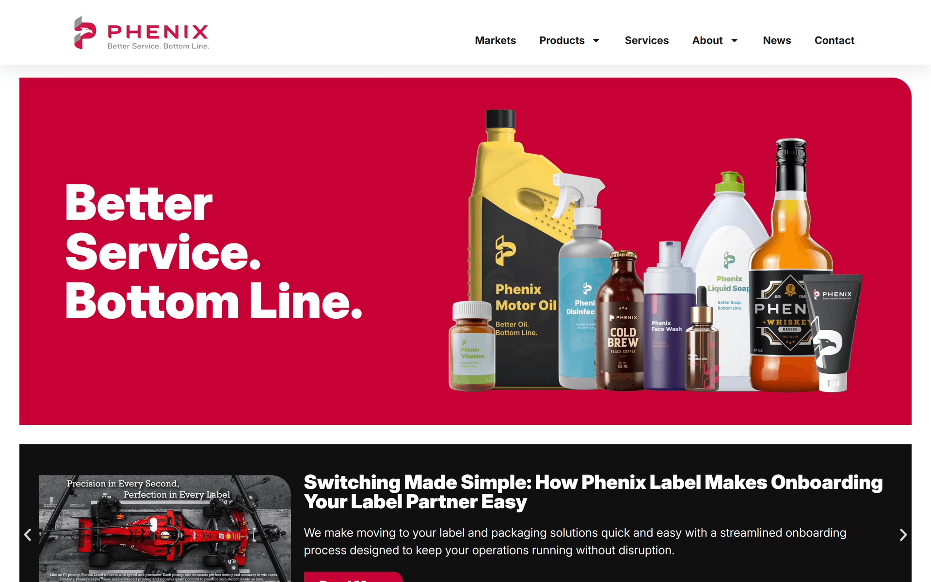 Phenix Label website
